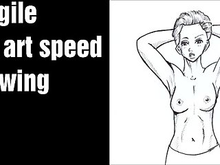 Fragile Topless fan art speed drawing
