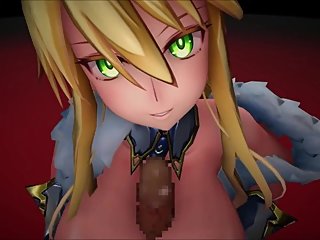 Artoria Ruler titjob - Fate/GrandOrder MMD -