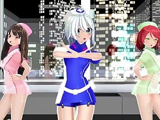 MMD Kimagure Mercy with Nurses and a lot more