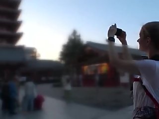 Russian Tourist has cultural exchange with locals in Tokyo