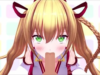 ??????????? - VTuber MMD - Kongo Iroha's blowjob -