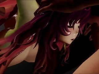 ???????0? - Touhou MMD - Byakuren Buttock wall -